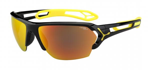 Slnečné okuliare Cébé S'Track Large Shiny Black Yellow 1500 GrL