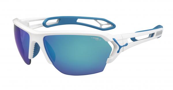 Slnečné okuliare Cébé S'Track Large Shiny White Blue 1500 GreyL